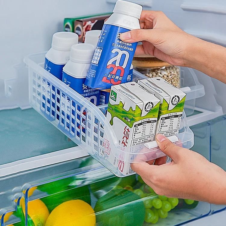 Japanese Kitchen Refrigerator Stackable Clear Plastic Storage Box Food Vegetables Container Fruit Organizer Holder for Fridge