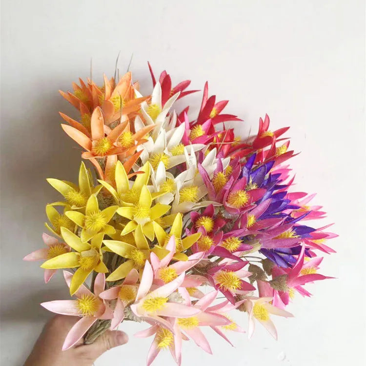 2023 New Craft Flowers Hand Made Sola Wood Flower Cymbidium Orchids Decorative Flowers for Home Festival Wedding Christmas Decor