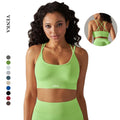 High Quality Activewear Seamless Double Straps Cross Straps Sexy Beautiful Back Bra Crop Top Custom Logo Ladies Sports Yoga Bra