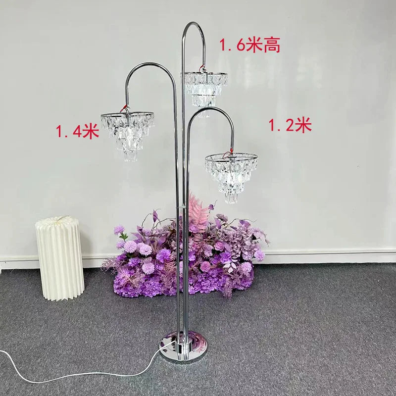 F-FS0401 Wedding Props Crystal Light Road Lead Light Chandelier Table Flower Ware Ceiling Pendant Decoration