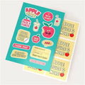 Custom Printing Adhesive Kawaii Cute Cartoon Logo Kiss Cut Stickers Decorative Waterproof Sticker Sheets
