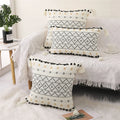 Amity Factory Wholesales All Cotton Embroidered Cushion Covers Home Sofa Decorations Tufted Tassel Pillowcases