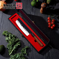 7 Inch Black Hammered Hand Forged Kitchen Nakiri Vegetable Knife of Japanese Chef Knife