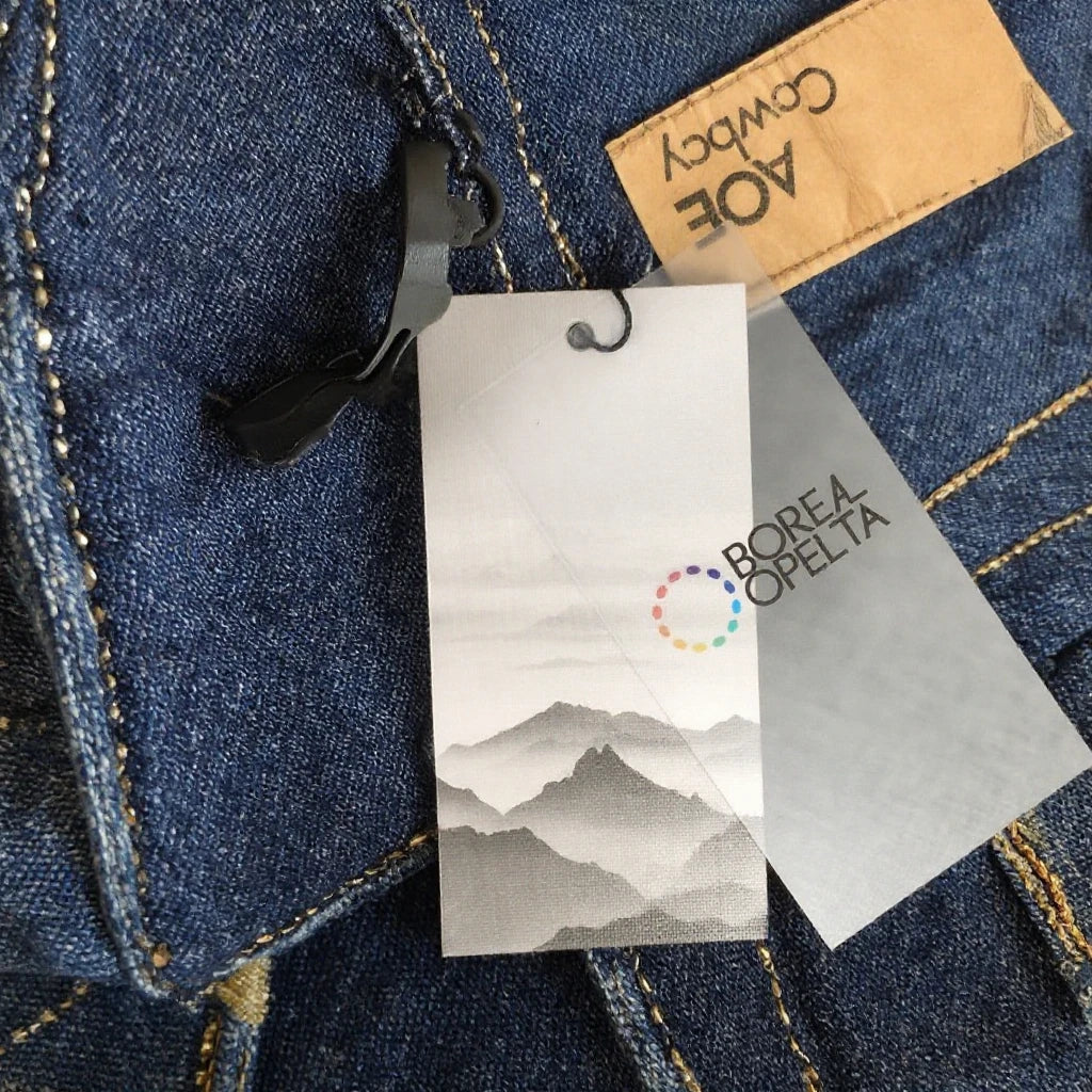 Custom Logo Name PVC Clothing Tags with String Paper Hang Tag Swing Tag Apparel Paper Hangtag Design Tag for Clothes