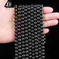 Natural Russia Shungite Stone Round Loose Beads Accessories 6 8 10 12MM Gemstones Pick Size for Men Women Jewelry Making