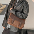 Fashion Large Laptop Pu Leather Sport Side Chest Sling Crossbody Luggage Travel Shoulder Messenger Bag for Men Women