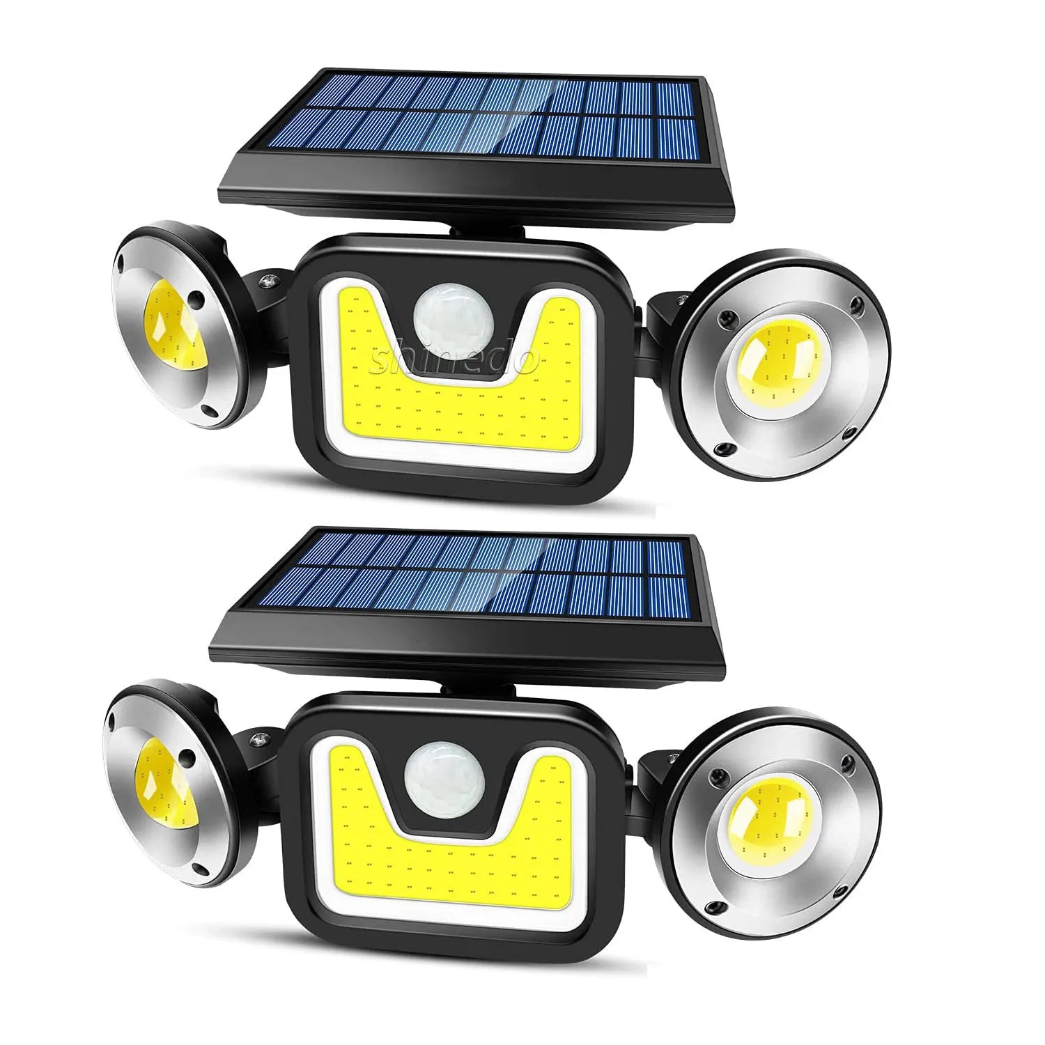Solar Outdoor Security Light Illumination Motion Sensors Lamp with Remote Control