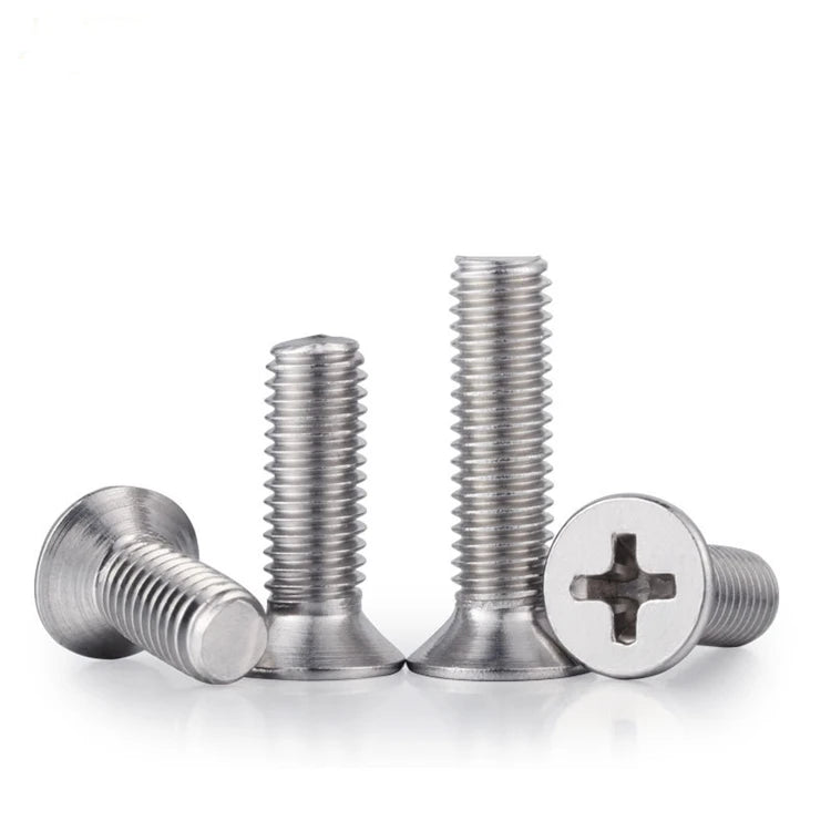 M3 M4 M5 M6 M8 M10 M12 304 Stainless Steel Bolts Phillips Flat Countersunk Head Machine Screws
