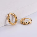New Designs Hypoallergenic Jewelry Stainless Steel Small 18k Gold Plated Hoops Earrings for Girls