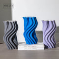 Merlin Living 3D Printing Vase Decoration Modern Abstract Curved River Ripple Nordic Vase Chaozhou Ceramic Factory Custom OEMODM
