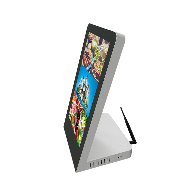 L Shape 15.6 Inch Interactive Touch Table Advertising Display for Counter Table