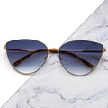 Cat Eye Vintage Oversized Sunglasses Gold Metal UV400 Polarized Lenses Custom Logo Luxury Women's Driving Sunglasses 2024 New