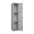 Steel Home Furniture Single 3-Tier Metal Storage Locker Steel Wardrobe for School Gym or Changing Room