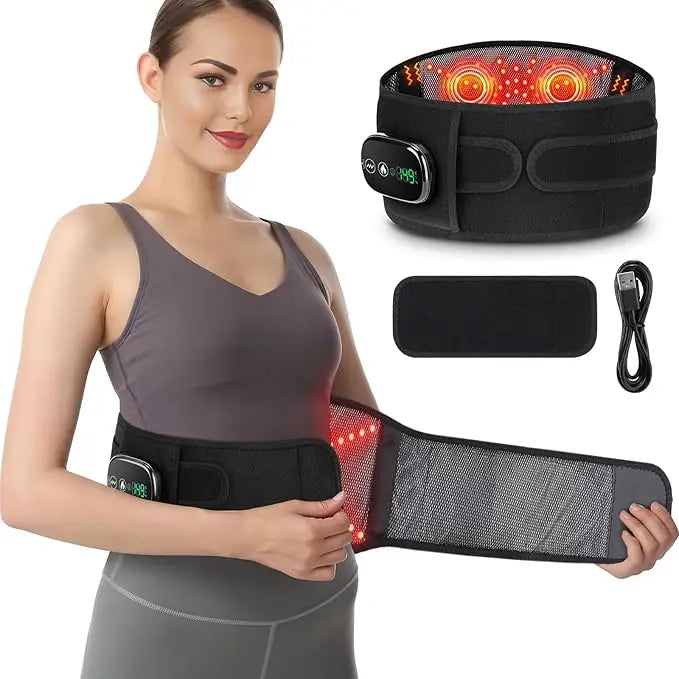 Cordless Heating Pad Lower Back Heated Back Brace Lumbar Belt for Men & Women