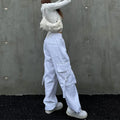 Custom Comfy Cotton Woman Pants Streetwear Jogger Sweatpants with Pocket Causal Cargo Pants