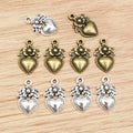 20pcs/lot 18x11mm Antique Silver Plated Bronze Small Heart Handmade Charms Pendant:DIY Jewelry Findings for Bracelet Necklace