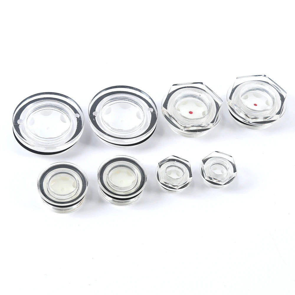 XZW High-Temperature Round Plastic Sight Glass M20*1.5 Good Quality Air Compressor Flanged for Oil Application