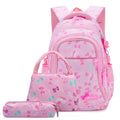 Custom Nylon Luxury Girls 3 in 1 School Backpack Set