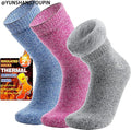 Custom 3 Pairs Warm Thermal Socks for Women & Men Winter Ski Thick Boot Insulated Socks for Cold Weather