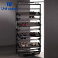Unihopper Wholesale Adjustable Wardrobe Closet  Fitting Hardware Accessories Metal 360 Degree Rotating Shoe Rack