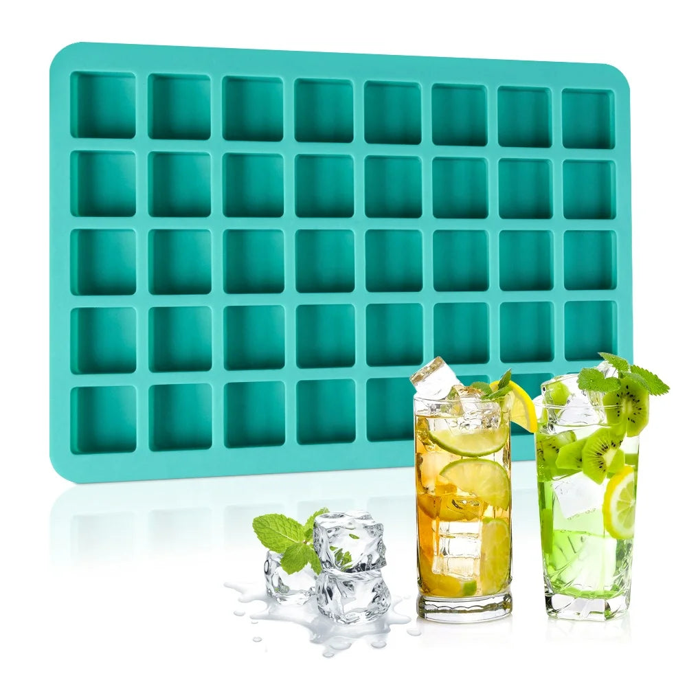 40 Cavity Mini Square Homemade Silicone Ice Cube Tray for Whiskey