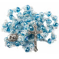 Wholesale Religious Supplies Gift Necklace Prayer Beads 6*8mm Crystal Rosary Jerusalem With Box Jesus Cross Necklace