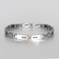 Premium Stainless Steel Men's Ceramic Bracelet Jewelry with Black Zircon Gold Star Durable Fashionable Perfect for All Occasions MegaBDM