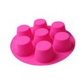 7 Holes Bakeware Silicone Mold Muffin Pudding Mould  Round Cupcake Pan Baking Mold