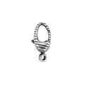 Fancy Antique Finishing Oxidized Sterling Silver Twill Oval Swivel Lobster Clasp Keychain Swivel Clasps for Jewelry Making