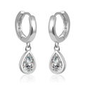 Wholesale 925 Sterling Silver Rhodium Plated Aaa Crystal Water Drop Chandelier Earrings