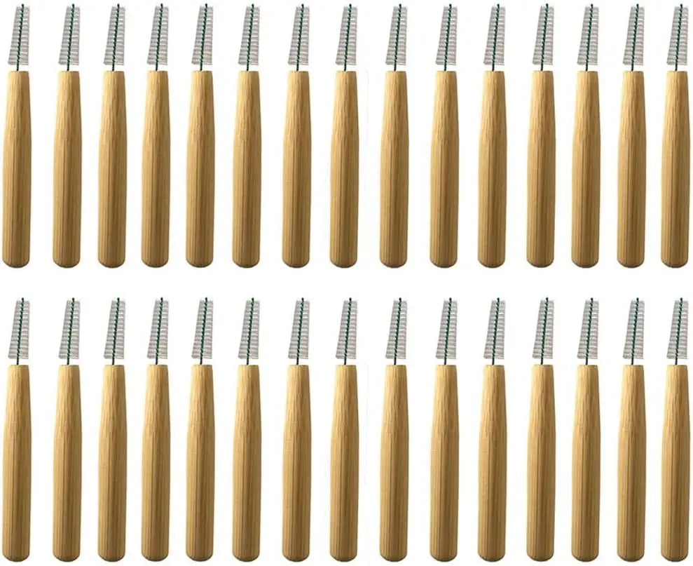 Customized Bamboo Braces Cleaning Teeth Cleaner Interdental Brush Cleaners Degradable Oral Care Tool Wooden Floss Eyebrow Brush