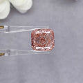 Starsgem 11.06ct & 12.66*12.25*7.91mm Cushion Cut Fancy pink Diamond CVD Diamond IGI Certificate