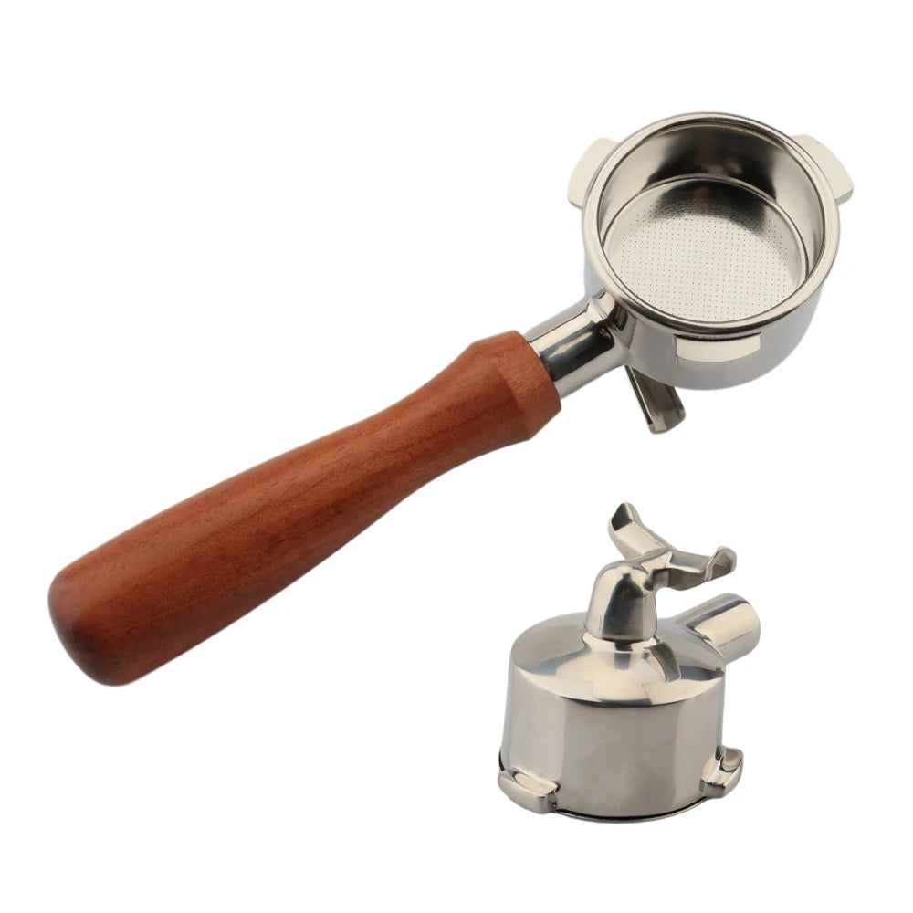 Stainless Steel 54mm Espresso Machines Portafilter Head Double Spouts Coffee Portafilter 54mm Suitable for Breville MegaBDM