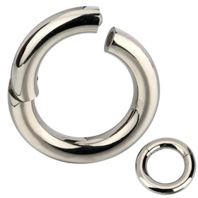 ASTM F136 Titanium PIERC Hinged Segment Hoop Earrings Large Size Nose Rings 10G-6G 2.5mm-4mm Seamless Labret Lip Body Piercing