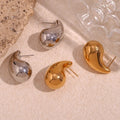 2024 New Trends 18k Real Gold Plated Small Size Tear Drop Earrings Recycle Jewelry Water Drop Stud Earrings Gold