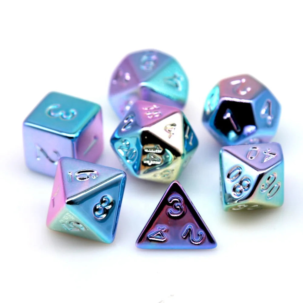 Electroplating Board Game Set Polyhedral Dnd Acrylic Dice Role Playing Game Dice Rpg Dnd