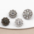 RB006 Custom Luxury Fashion Coat Button Metal Rhinestone Gemstone Crystal Button for Clothes