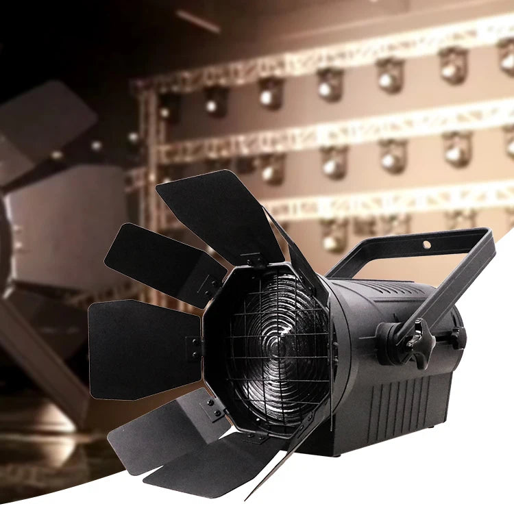High Power5600k  Studio Video TV Lamp 200W Cob Led Dmx Spot Fresnel Light Led U800 for Video Shooting 0-100% Linear Dimming IP20