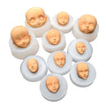 Doll Head Baby Face Silicone Molds Soap Clay Plaster Fondant Cakes Decor Tools