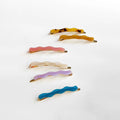 Small Wavy Acetate Bling Golden Alloy Hairpins Girl Hair Clips Accessories Women Simple Metal Hairgrips