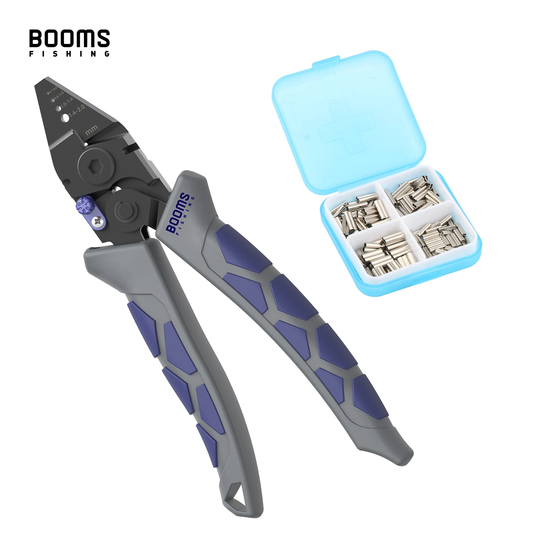 Booms Fishing CP4 Fishing Crimping Pliers High Carbon Steel Fishing Crimper Plier Crimper Tool With Matching Tube