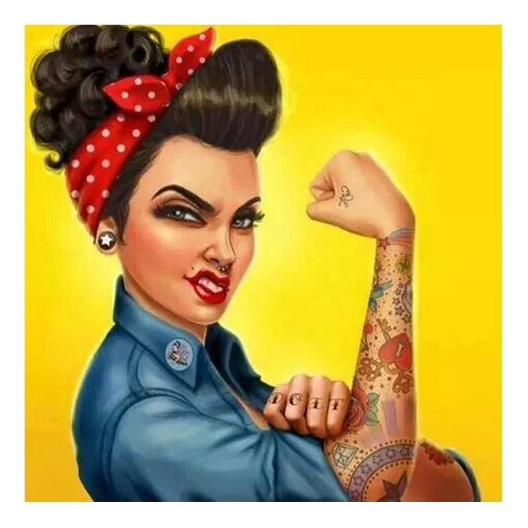 Ever Moment 5d Diy Diamond Painting Tough Girl Needlework ASF662