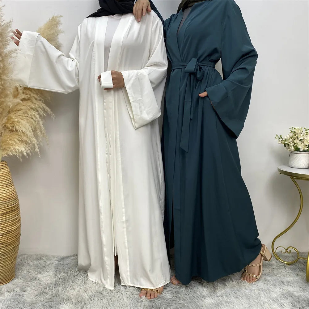 Eid Mubarak Ramadan Open Abaya Dubai Kimono Cardigan Muslim Women Dress From Turkey Islam Kaftan Abaya Caftan Islamic Clothing