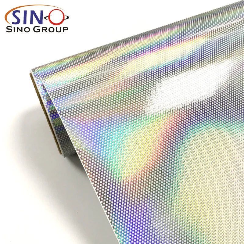 Advertising Poster Material Printing Stickers Holograpic Laser Rainbow One Way Vision Adhesive Vinyl Film