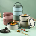 Custom Multilayer Vacuum Insulated Stainless Steel Stackable Thermal Lunch Box Set Airtight Food Container Stackable Bento Box