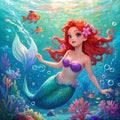 LS Custom High Quality 5D Diamond Painting Resin Square Classic Mermaid Portrait 5D DIY Craft Home Decor Kits