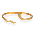Popular Opening Bracelet Bangles Stainless Steel 18k Gold Plated Bracelet Niche Design Checkered Snake Bracelet for Women Girls