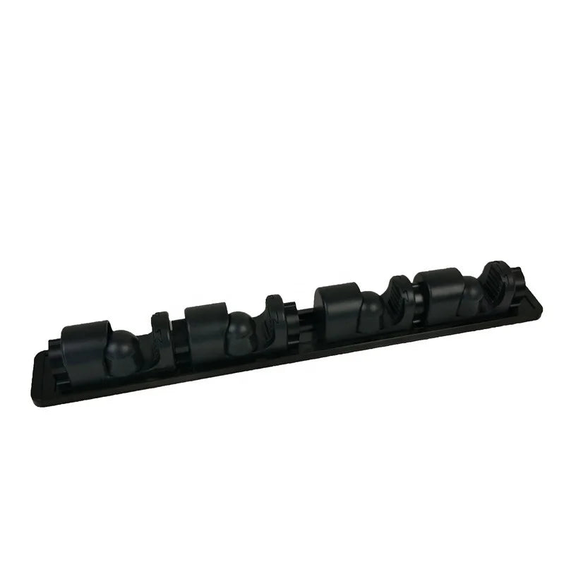 4-Position Wall Mounted Mop and Broom Holder with 5 Hooks Organizer for Tools Multipurpose OEM Design