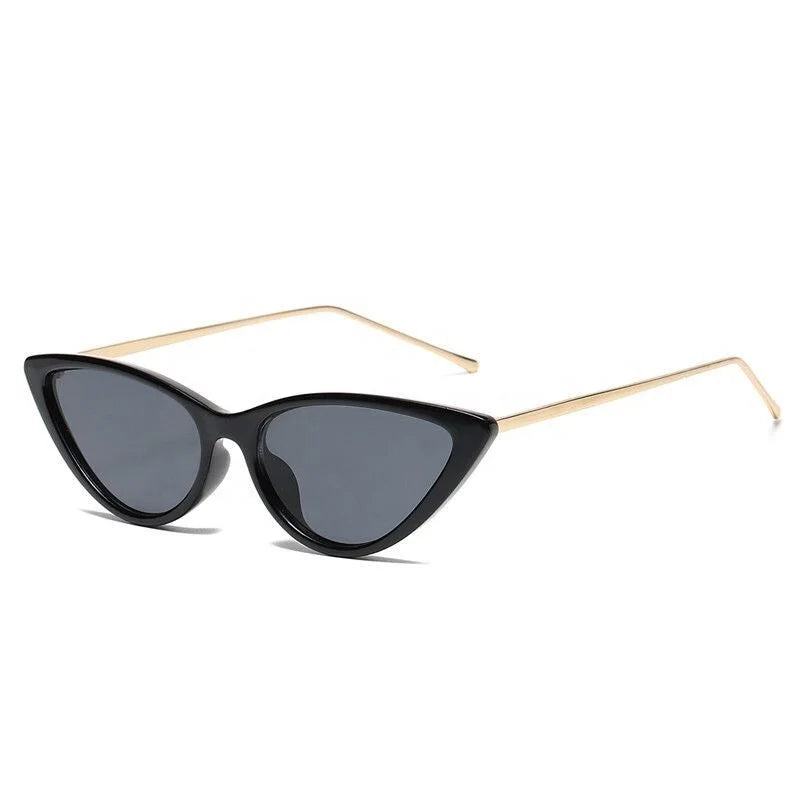 2022 Cat Eye PC Frame Sun Glasses Metal Arms or Temples Sunshade Women Sunglasses