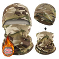 Winter Warm Windproof Motorcycle Camo Fleece Cycling Ski Tube Neck Gaiter Warmer Bandana Beanie Cap Set